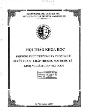 Phương thức trung gian giải quyết tranh chấp thương mại 