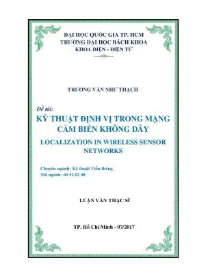 Kỹ Thuật Định Vị Trong Mạng Cảm Biến Không Dây: Luận Văn