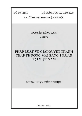 Giải Quyết Tranh Chấp Thương Mại Bằng Tòa Án Tại Việt 