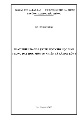 Phát Triển Năng Lực Tự Học Cho Học Sinh Lớp 3 Trong Môn