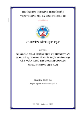 Nâng cao chất lượng dịch vụ thanh toán quốc tế tại Ngân 