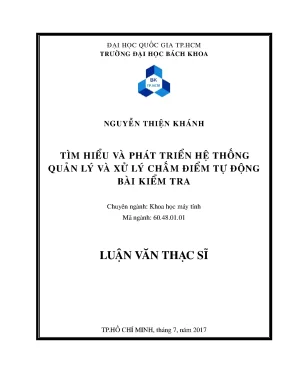 Luận Văn Thạc Sĩ Khoa Học Máy Tính: Phát Triển Hệ Thống