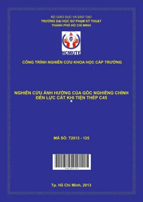 Ảnh hưởng của góc nghiêng chính đến lực cắt khi tiện 