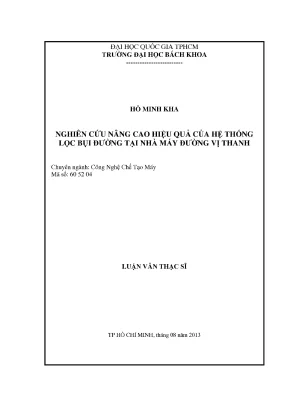 Luận Văn Thạc Sĩ: Nâng Cao Hiệu Quả Hệ Thống Lọc Bụi