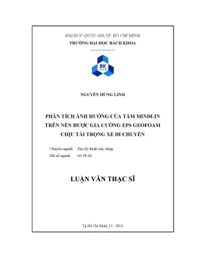Phân tích ảnh hưởng tấm Mindlin trên nền gia cường EPS