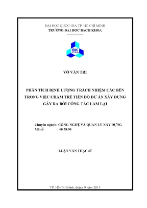 Phân tích định lượng trách nhiệm các bên trong chậm trễ