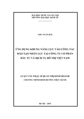 Ứng dụng khung năng lực trong đào tạo nhân lực tại công