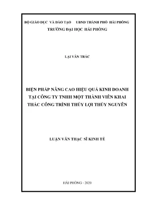 Biện pháp nâng cao hiệu quả kinh doanh tại công ty TNHH