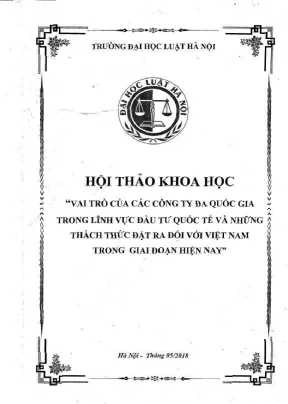 Vai trò và thách thức của các công ty đa quốc gia trong 