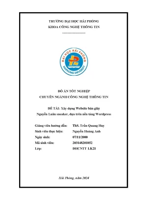 Hướng dẫn xây dựng website bán giày Nguyễn Luân Sneaker