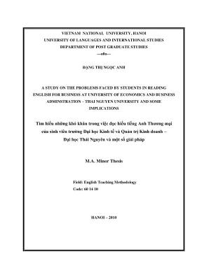 Vấn đề đọc tiếng Anh trong học tập kinh doanh tại Đại 