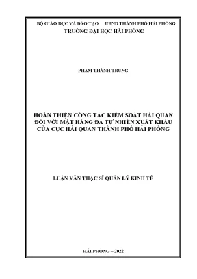 Hoàn thiện kiểm soát hải quan đối với đá tự nhiên xuất