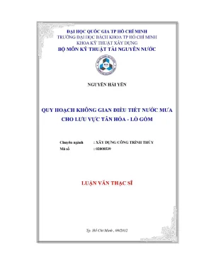 Luận Văn Thạc Sĩ: Quy Hoạch Không Gian Điều Tiết Nước