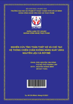 Thiết kế và chế tạo hệ thống chiên chân không 20kg cà