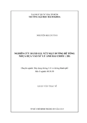 Nghiên cứu đánh giá nứt mặt đường bê tông nhựa bằng xử 