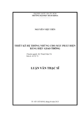 Thiết kế hệ thống nhúng phát hiện bảng hiệu giao thông -