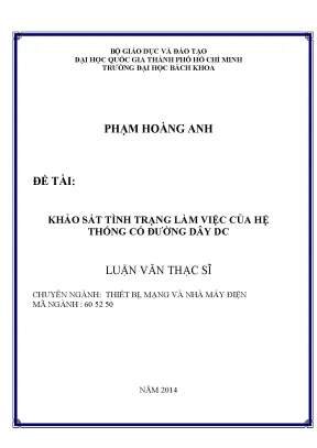 Khảo sát tình trạng hệ thống mạng và nhà máy điện với