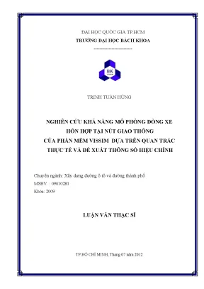 Nghiên cứu mô phỏng dòng xe hỗn hợp tại nút giao thông 