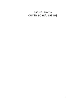 Sách Chuyên Khảo Về Các Yếu Tố Quyền Sở Hữu Trí Tuệ -