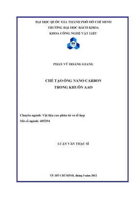 Luận Văn Thạc Sĩ: Công Nghệ Chế Tạo Ống Nano Carbon 