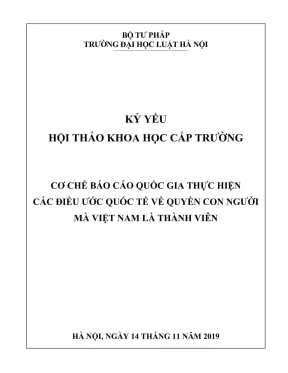 Cơ chế báo cáo quốc gia thực hiện điều ước quốc tế về