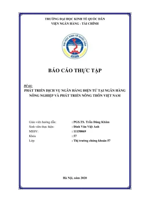 Báo cáo thực tập phát triển dịch vụ ngân hàng điện tử 