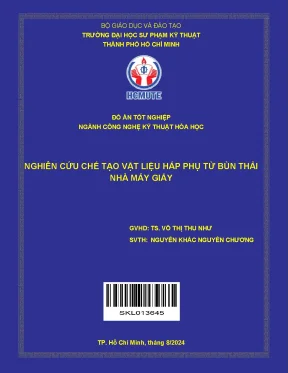 Nghiên cứu chế tạo vật liệu hấp phụ từ bùn thải nhà máy 