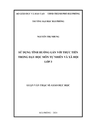 Ứng dụng tình huống thực tiễn trong dạy học môn tự nhiên