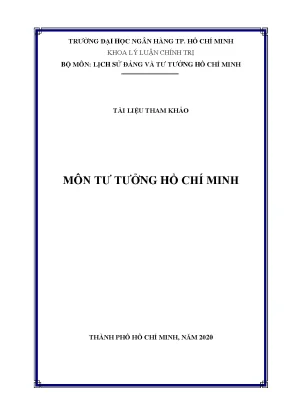 Tài liệu tư tưởng Hồ Chí Minh cho sinh viên
