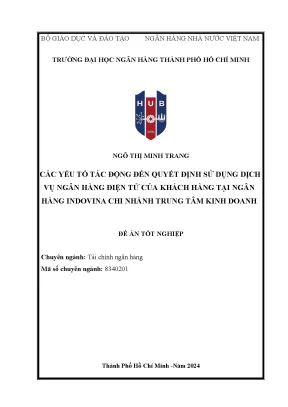 Các yếu tố ảnh hưởng đến quyết định sử dụng ngân hàng