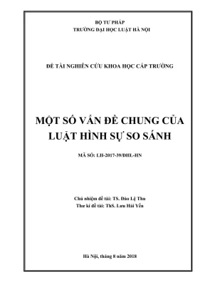 Nghiên cứu khoa học cấp trường: Vấn đề chung của luật