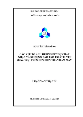 Luận Văn Thạc Sĩ: Hệ Thống Thông Tin Quản Lý & Yếu Tố