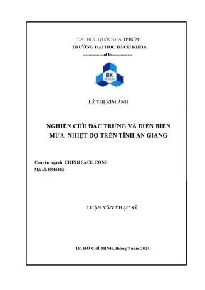 Luận Văn Thạc Sĩ: Nghiên Cứu Đặc Trưng Và Diễn Biến Mưa,