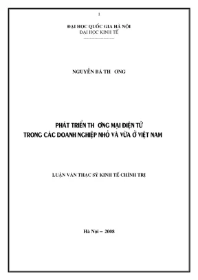 Phát Triển Thương Mại Điện Tử Cho Doanh Nghiệp Nhỏ Và