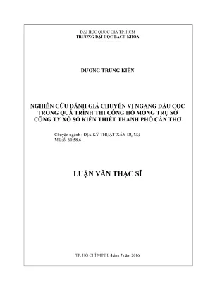 Nghiên cứu đánh giá chuyển vị ngang đầu cọc trong thi