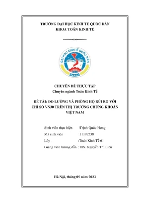 Hướng dẫn đo lường và phòng hộ rủi ro với chỉ số VN30