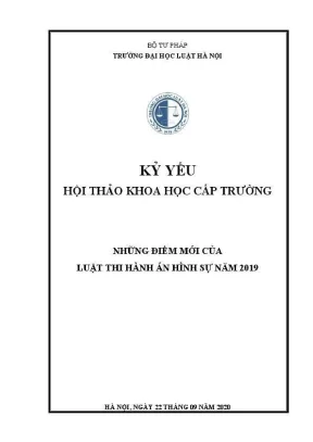 Những điểm mới của Luật Thi hành án hình sự 2019 trong