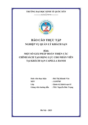 Giải pháp hoàn thiện chính sách tạo động lực cho nhân 