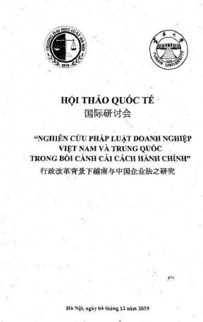 Kỷ yếu hội thảo quốc tế: Pháp luật doanh nghiệp Việt Nam 