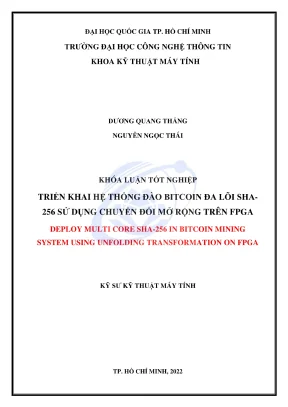Hệ thống đào Bitcoin đa lõi SHA256 trên FPGA