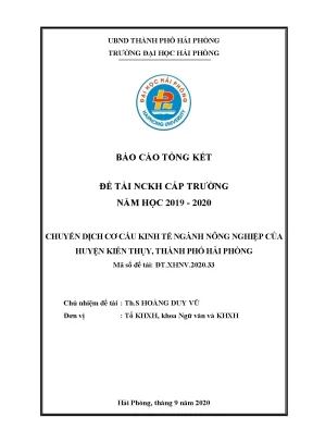 Nghiên cứu chuyển dịch cơ cấu kinh tế ngành nông nghiệp