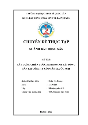 Chiến lược kinh doanh bất động sản hiệu quả tại Công ty 