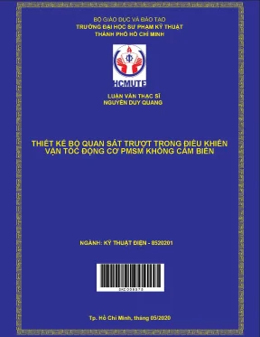 Thiết kế bộ quan sát trượt cho điều khiển tốc độ động cơ