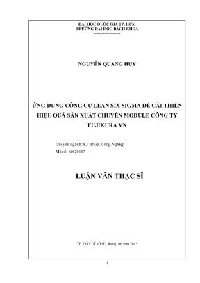 Ứng dụng Lean Six Sigma cải thiện hiệu quả sản xuất