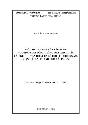 Giáo dục phẩm chất yêu nước cho học sinh lớp 2 qua lễ 
