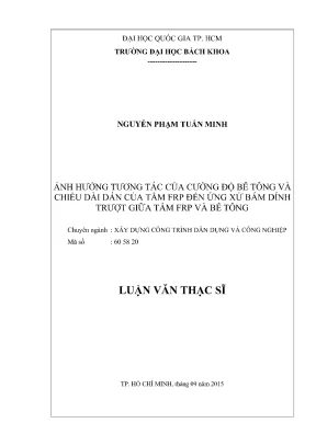 Ảnh hưởng tương tác cường độ bê tông và chiều dài dán 