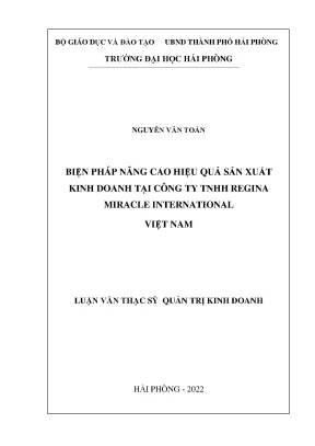 Biện pháp nâng cao hiệu quả sản xuất kinh doanh tại