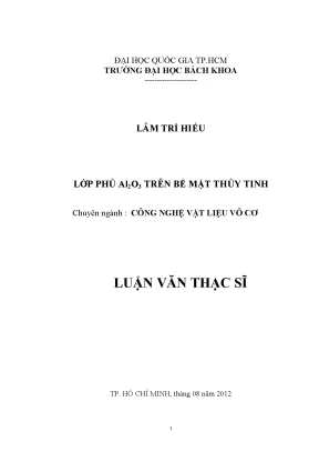 Luận Văn Thạc Sĩ: Công Nghệ Phủ Al2O3 Trên Bề Mặt Thủy Tinh