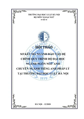 Hội Thảo Khoa Học: Đánh Giá Chương Trình Đào Tạo Ngôn 