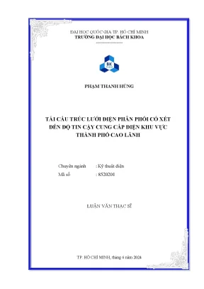 Luận Văn Thạc Sĩ: Tái Cấu Trúc Lưới Điện Phân Phối Đảm
